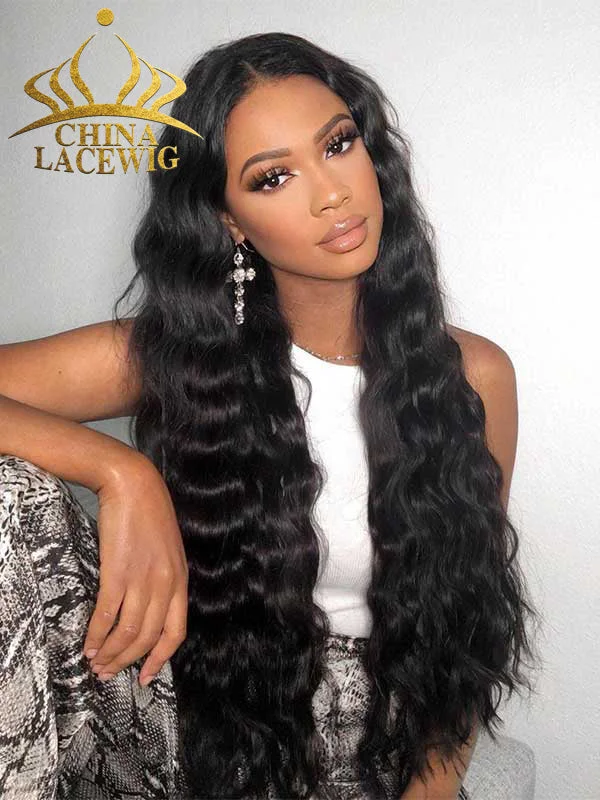 24hrs shipping Chinalacewig Virgin Hair 360 Undetectable HD Lace Deep Curly Wig Pre-plucked Hairline NCF172