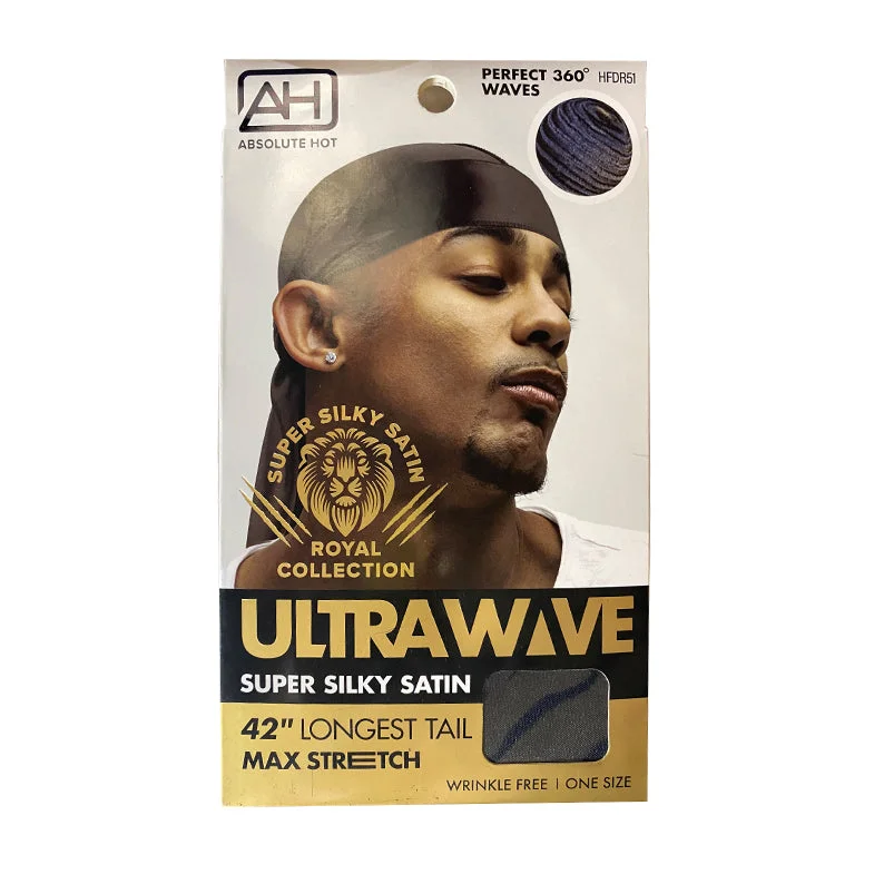 ABSOLUTE NEW YORK Ultra Wave Super Silky Durag [BLACK] #HFDR51