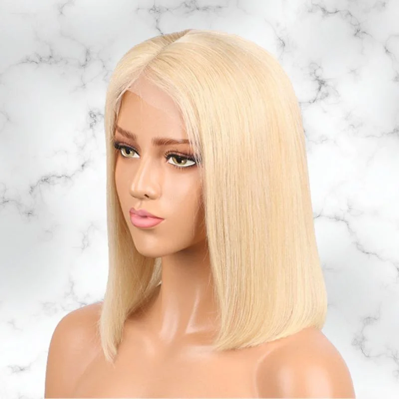 Bella Blonde Sleek Straight Bob Wig