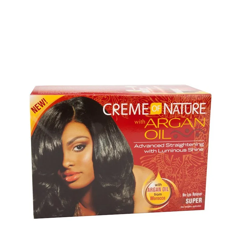 CREME OF NATURE Argan Oil No-lye Relaxer Kit  [Super]