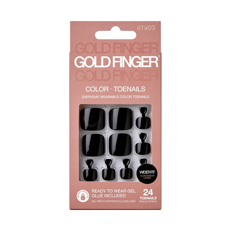 KISS Gold Finger Color Wider Fit Toenails [THIS NIGHT] #GTW03