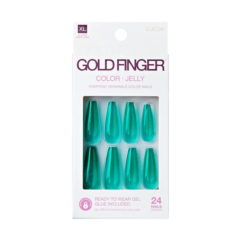 KISS Gold Finger Jelly Color Nails [GREEN APPLE] #GJC04