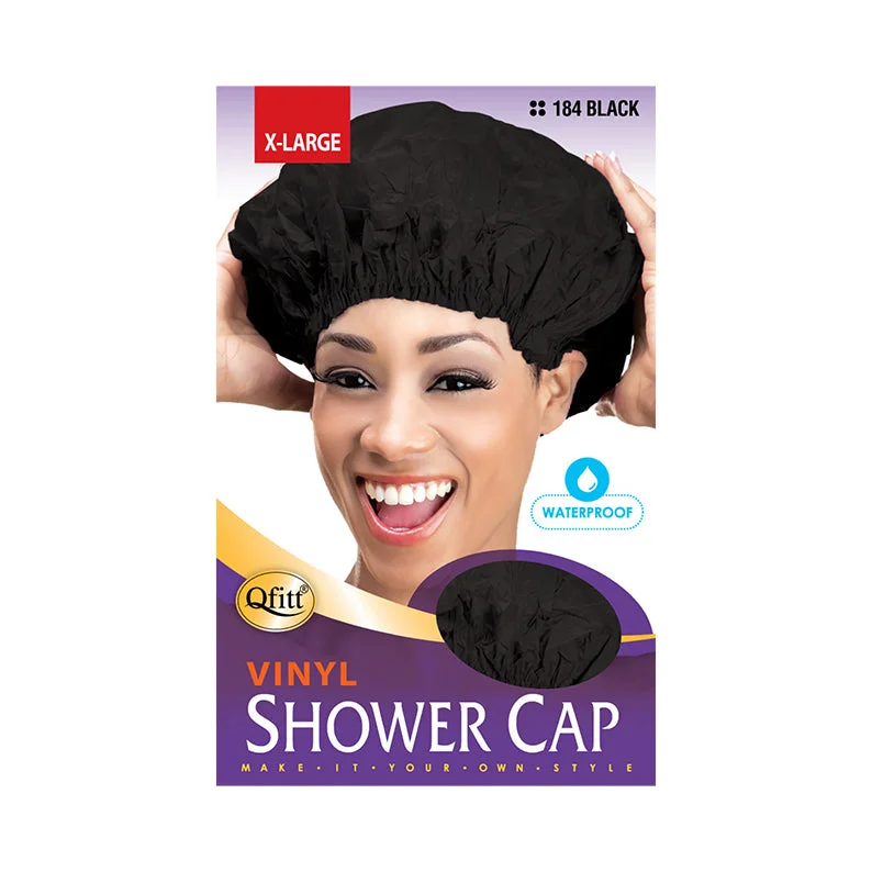 M&M QFITT Vinyl Shower Cap [X-LARGE] [BLACK] #184