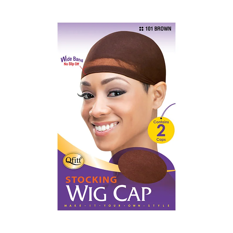 M&M QFITT Stocking Wig Cap 2pcs [BROWN] #101