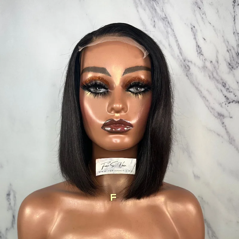 Sarah Straight Bob Wig (Lace Front & Closure Wig Option)