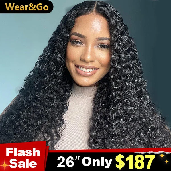 Flash Sale | Water Wave Wear Go Wigs 4x6 HD Lace Real Glueless Lace Closure Wigs