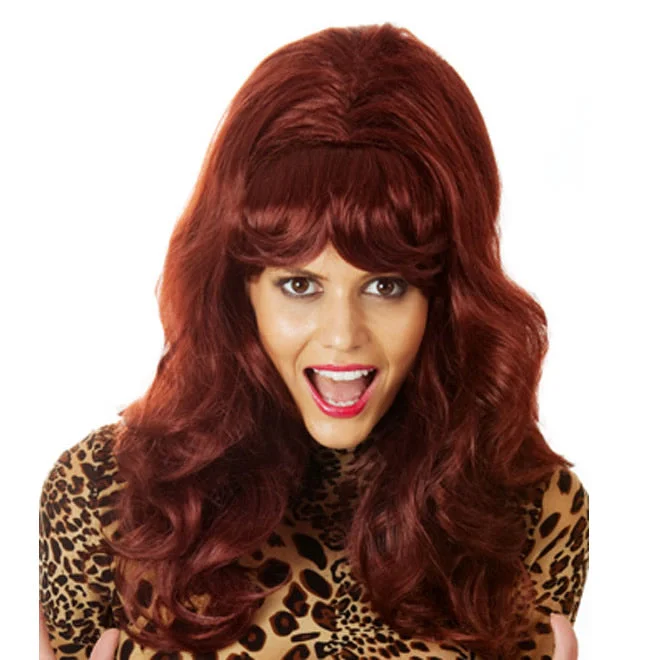 60s Beehive Peggy Bundy Wig Auburn