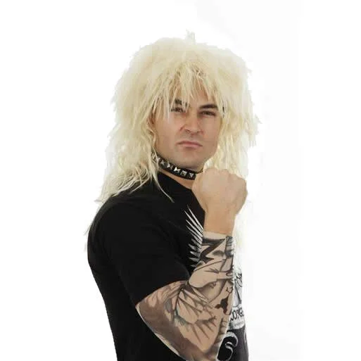 80s Heavy Metal Rocker Wig Blond