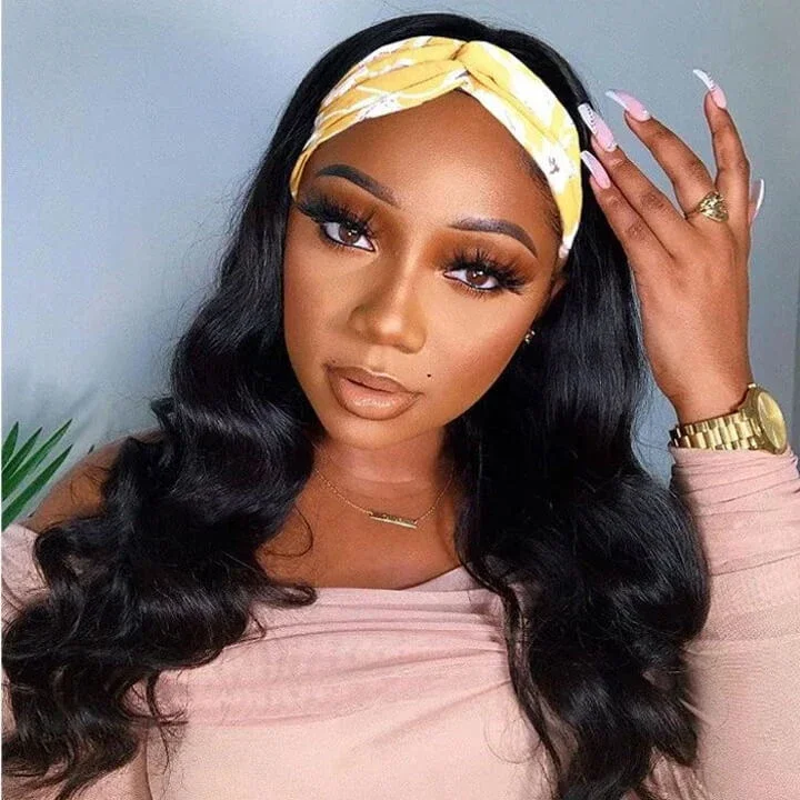 Body Wave Glueless Headband Wig Human Hair Beginner Friendly Wigs For Black Women - Amanda Hair