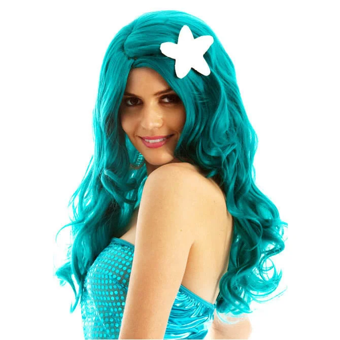 Buy Mermaid Wig Deluxe Green