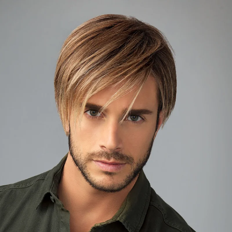 Chiseled Mono/Hand-Tied Lace Front Men's Wig By HIM