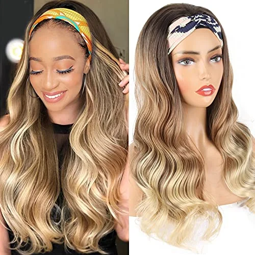 Long Rooted Ombre Headband Wig