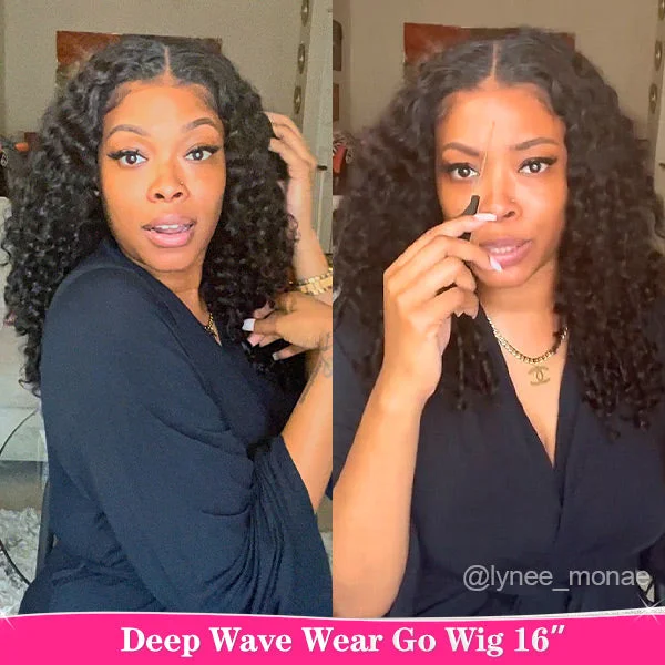 Lynee Recommend Short Bob Deep Wave Glueless Wear Go Wigs 4x6 Pre-cut HD Lace Closure Wigs