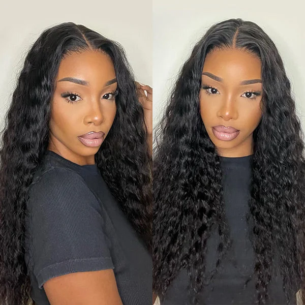 [Wear Go Wig] Water Curly Hair Glueless Human Hair Wigs Pre-Cut 13x4 HD Lace Wigs