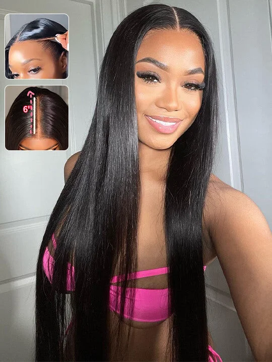 [Wear & Go] Pre-Everything Glueless 6x4.5/10x6 Lace Wig Bone Straight Human Hair Wigs