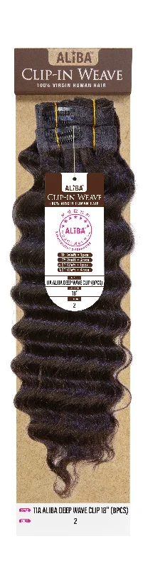 ALIBA - 11A DEEP WAVE 8PCS CLIP-IN WEAVE 14"