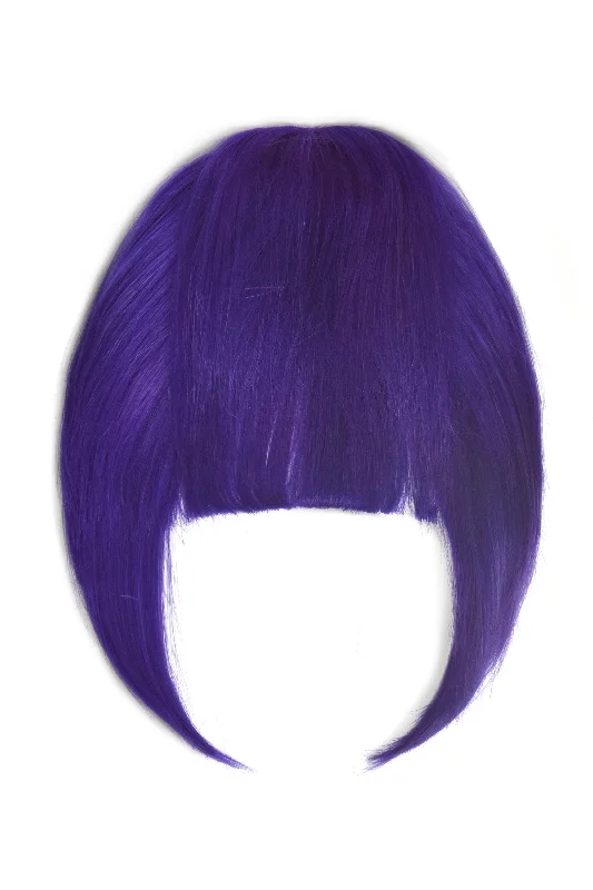 Purple Clip In Fringe