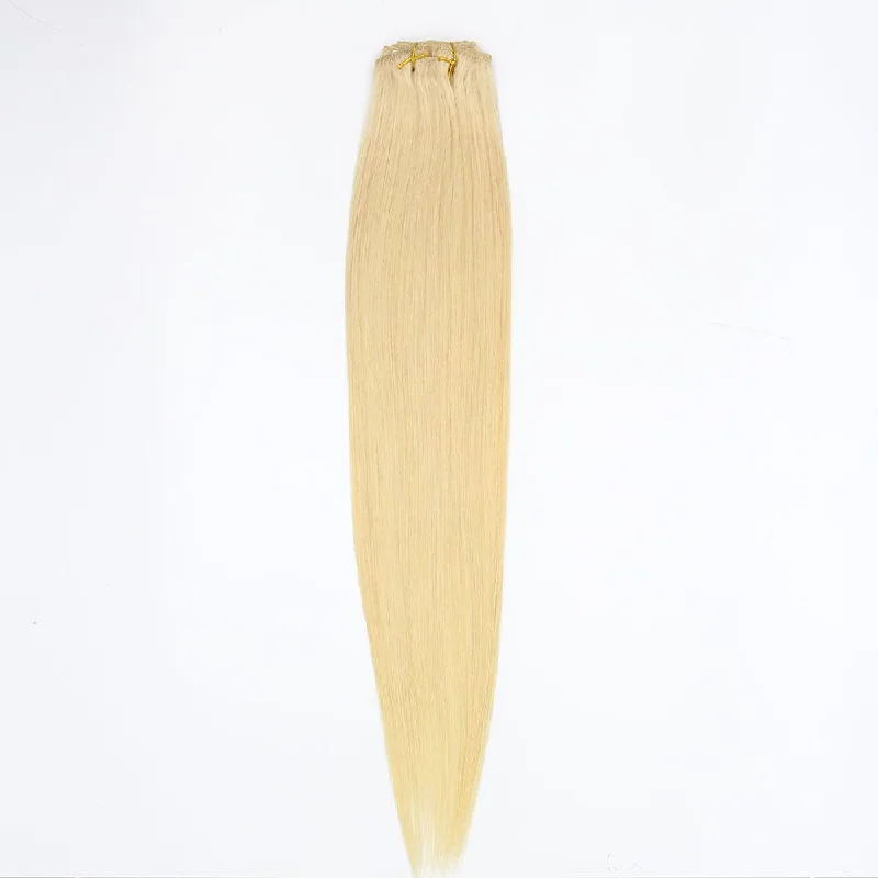 Clip-In Hair Extensions Platinum Blonde Straight