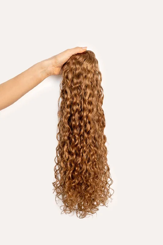 Chestnut Curly Clip-In Hair Extensions