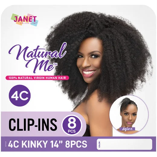 Natural Me Kinky 100% Human Hair 14" Clip-Ins