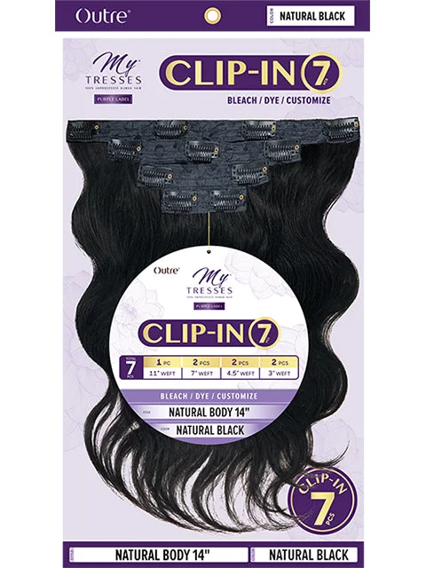 Outre MyTresses Purple Label Human Hair NATURAL BODY Clip In Hair 7pcs