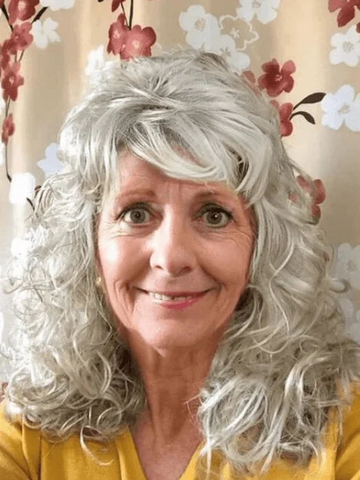 Pemela Gray Wigs Long Curly Synthetic Wigs By imwigs®